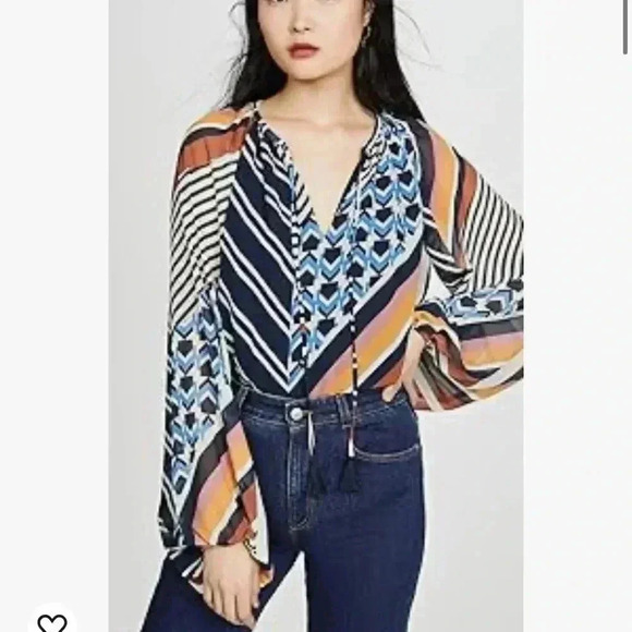 Ramy Brook Kayden Geo-Printed Top size XS - Picture 1 of 7